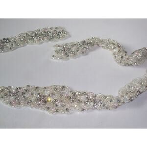 Rhinestone beaded bridal belt sash, bridal wedding sash belt, rhinestone belt
